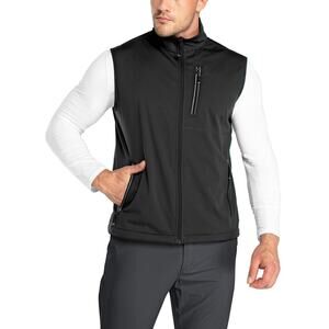33,000ft Men's Medium Black Lightweight Softshell Gilet Windproof Vest G30-14